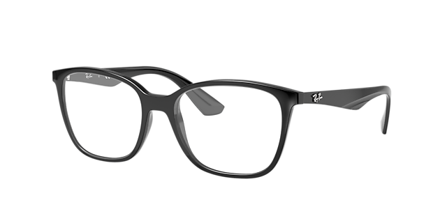 RB7066 Schwarz KunststoffEyeglass Frames von B24, Dreiviertelansicht
