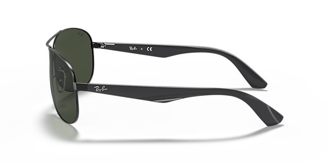 RB3526 Zwart MetaalSunglass Frames van B24, Zijaanzicht