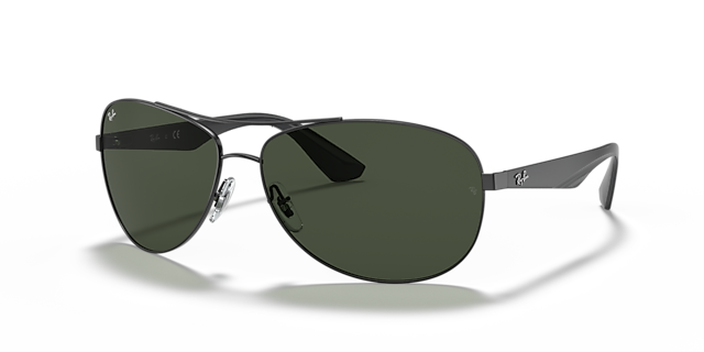 RB3526 Zwart MetaalSunglass Frames van B24, Hoekweergave