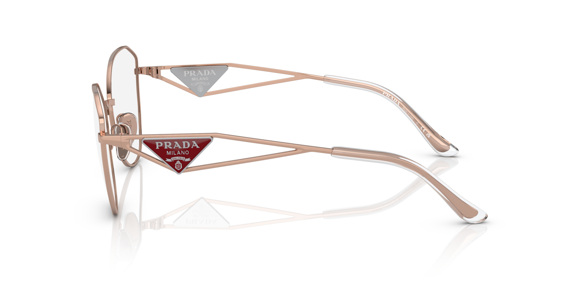 PR 52ZV Roségold MetallEyeglass Frames von B24, Seitenansicht