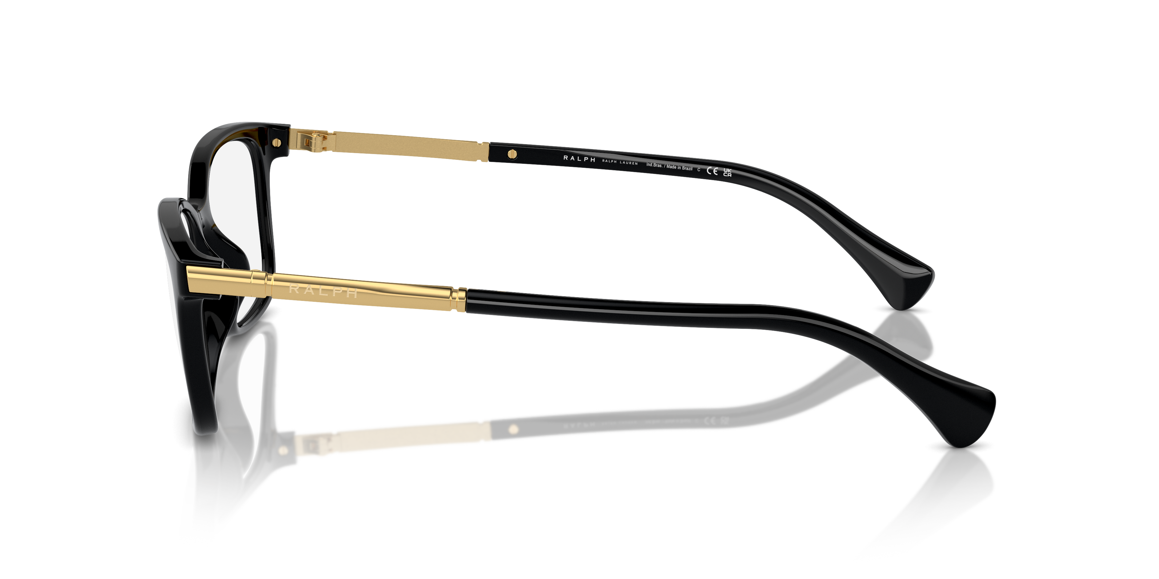 RA7160U Schwarz glänzend KunststoffEyeglass Frames von B24, Seitenansicht