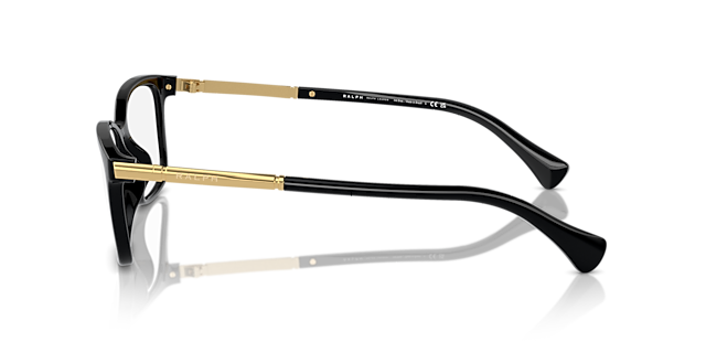 RA7160U Glanzend zwart KunststofEyeglass Frames van B24, Zijaanzicht