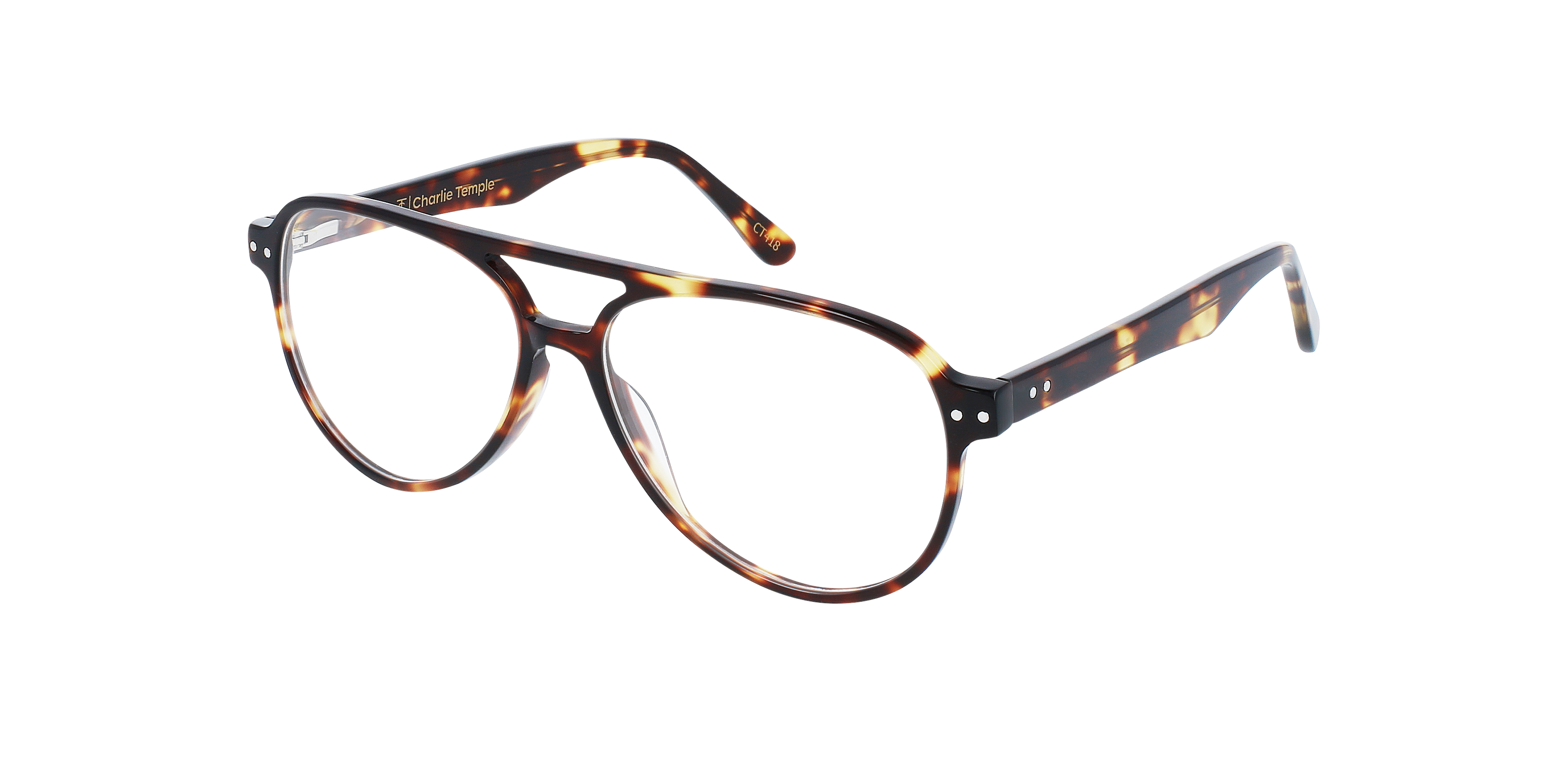 Hardy Moonlight Tortoise AcetatEyeglass Frames von B24, Dreiviertelansicht