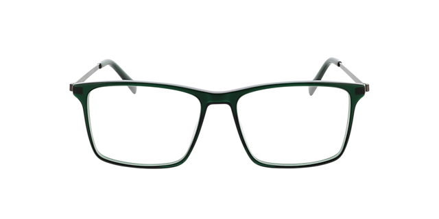 Perry Crystal Dark Green & Matt Gun AcetatEyeglass Frames von B24, Vorderansicht