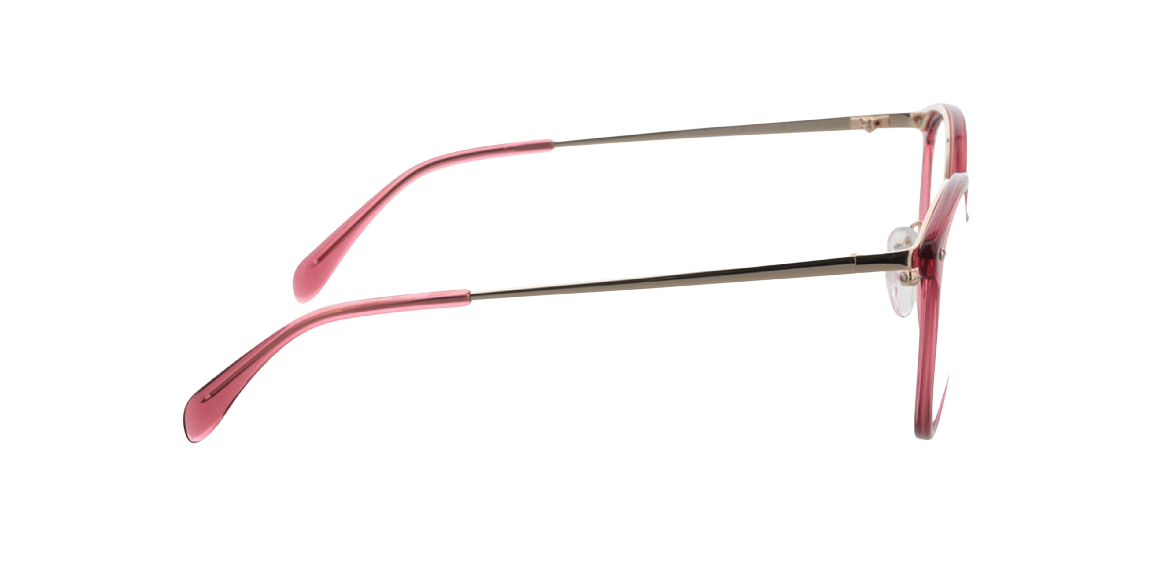 Charlotte Pink  &  Gold AcetatEyeglass Frames von B24, Seitenansicht