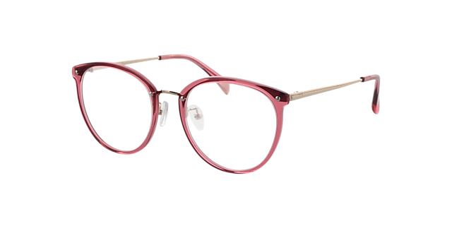 Charlotte Roze  &  goud AcetaatEyeglass Frames van B24, Hoekweergave