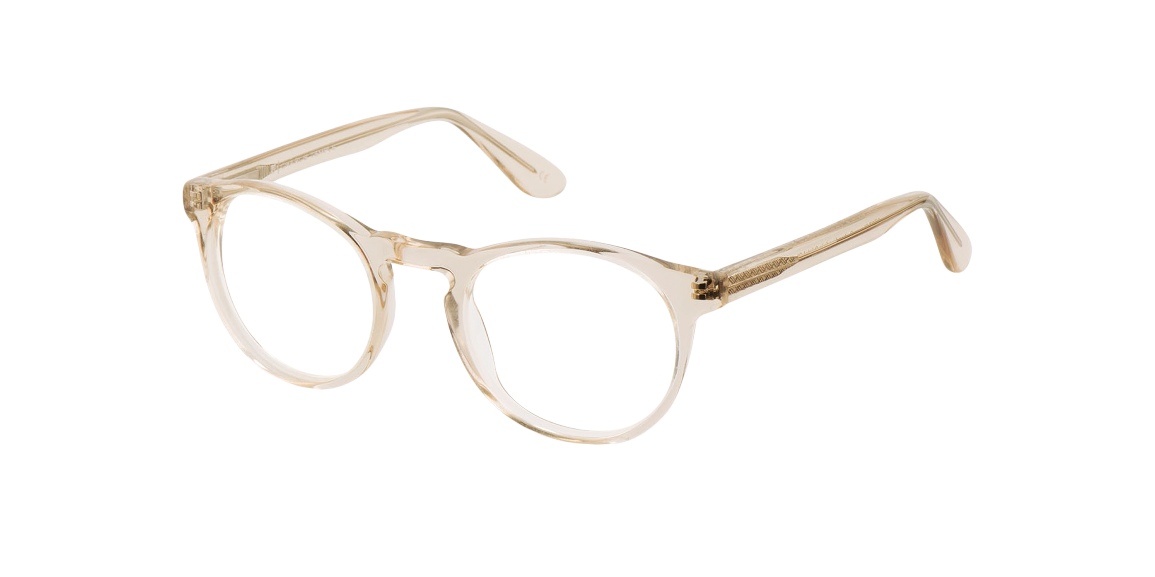 Steven S. Crystal Champagne AcetatEyeglass Frames von B24, Dreiviertelansicht