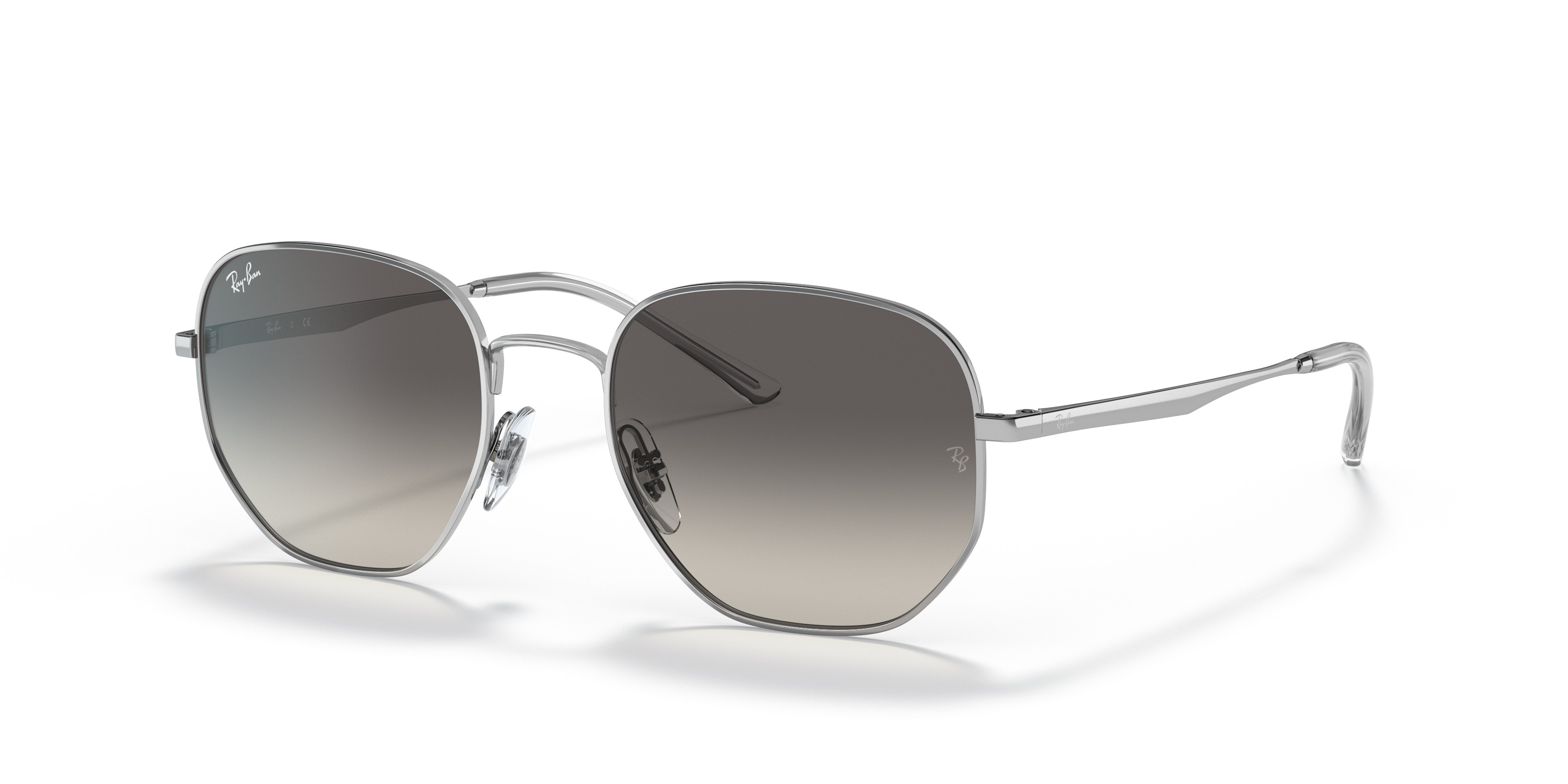 RB3682 Silber MetallSunglass Frames von B24, Dreiviertelansicht