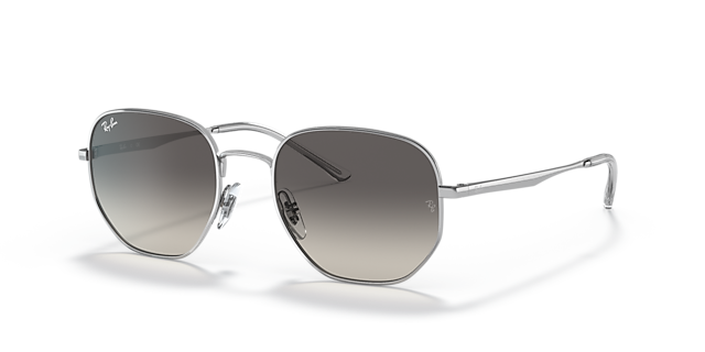 RB3682 Zilver MetaalSunglass Frames van B24, Hoekweergave