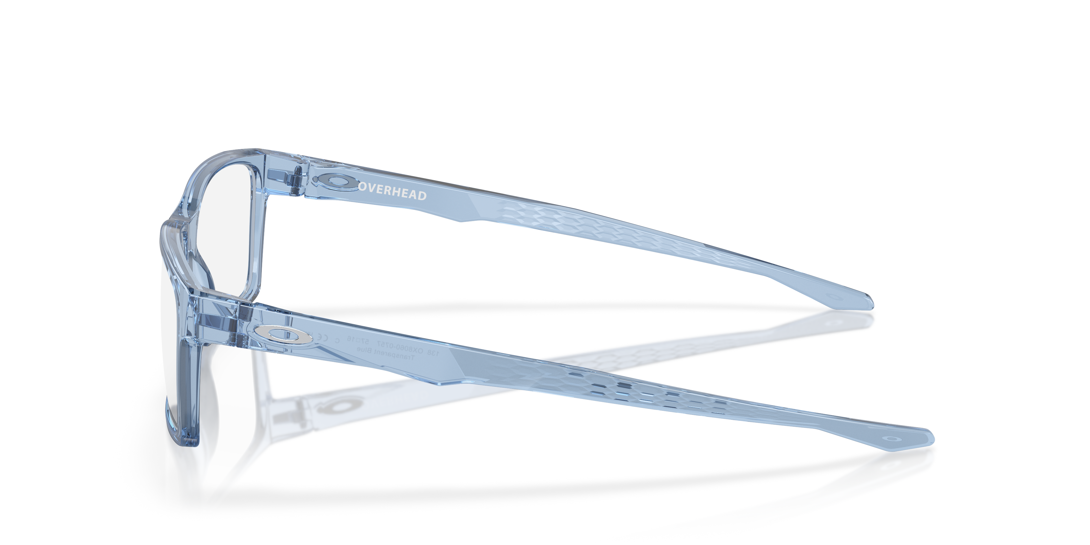 OVERHEAD Transparant blauw KunststofEyeglass Frames van B24, Zijaanzicht