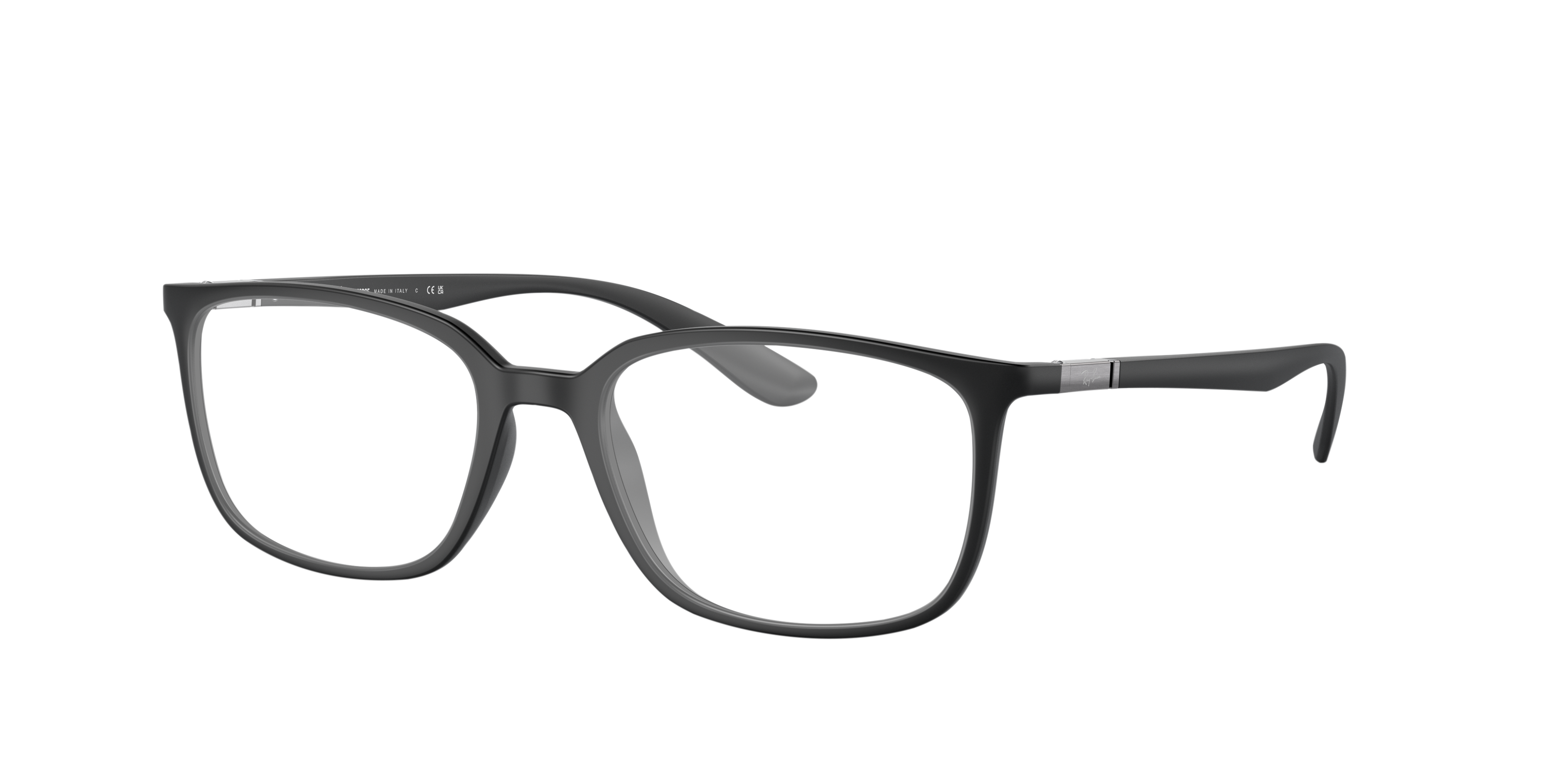 RB7208 Schwarz KunststoffEyeglass Frames von B24, Dreiviertelansicht