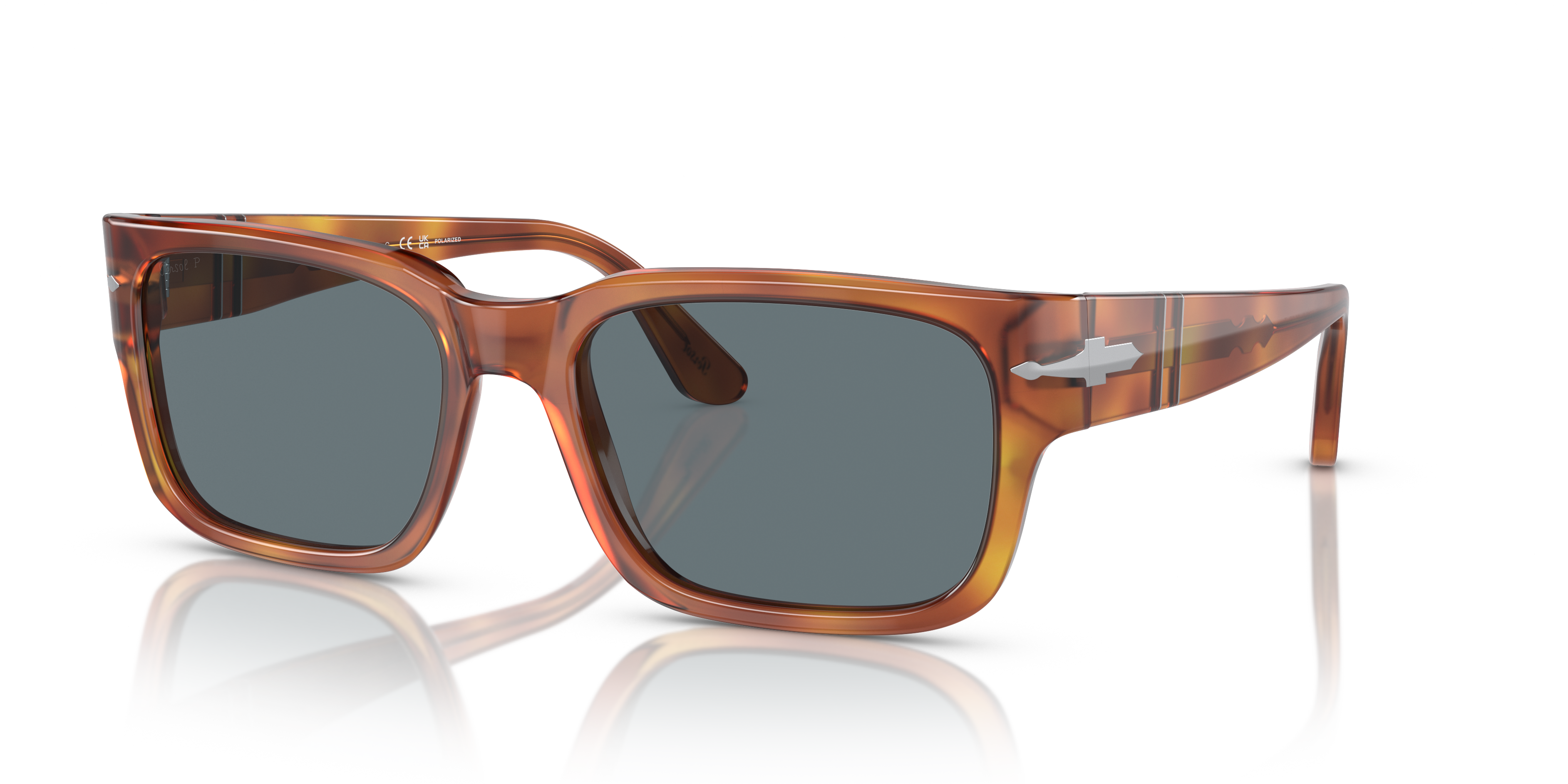 PO3315S Terra Di Siena AcetatSunglass Frames von B24, Dreiviertelansicht
