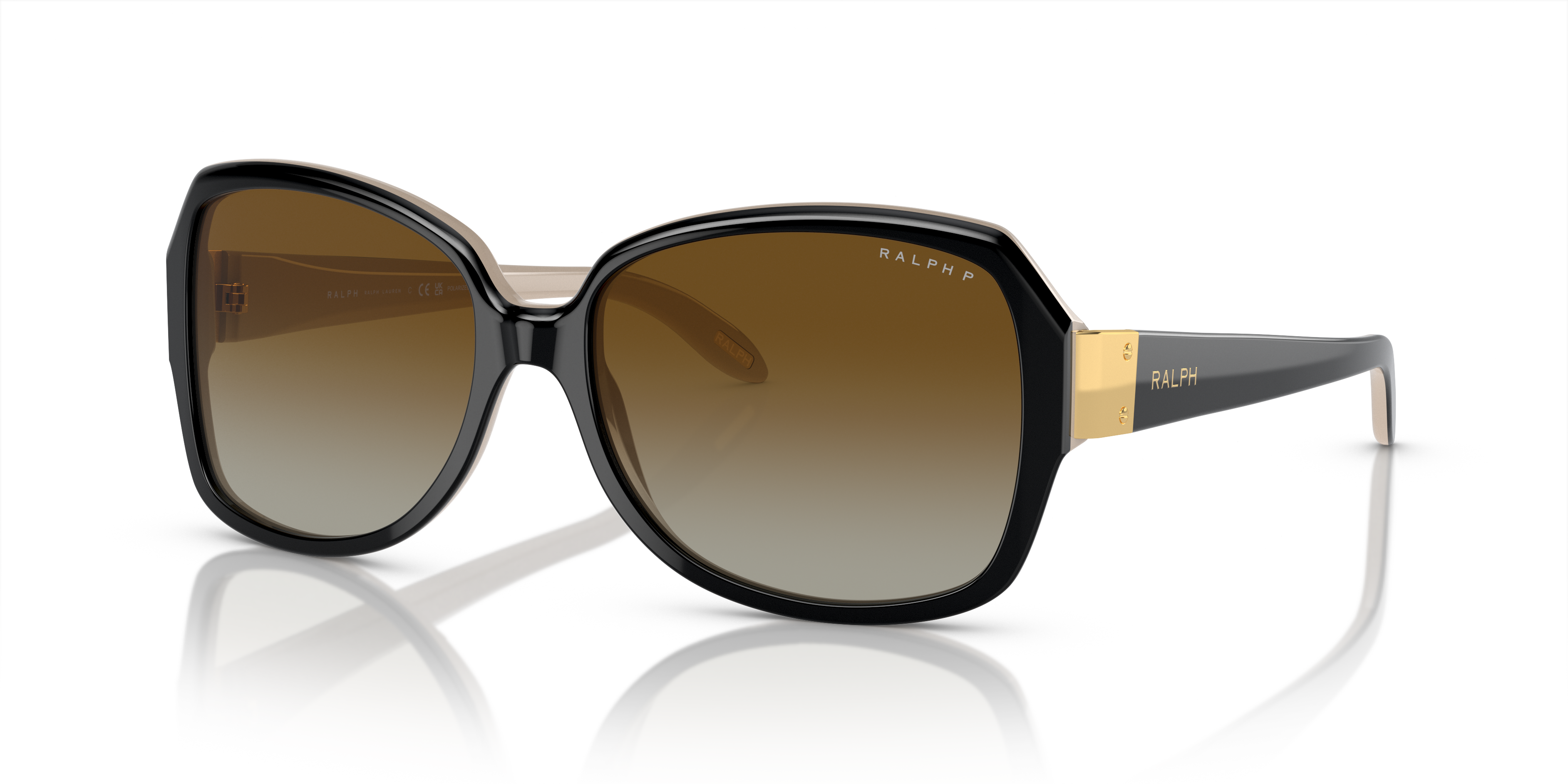 RA5138 Shiny Black On Nude AcetatSunglass Frames von B24, Dreiviertelansicht