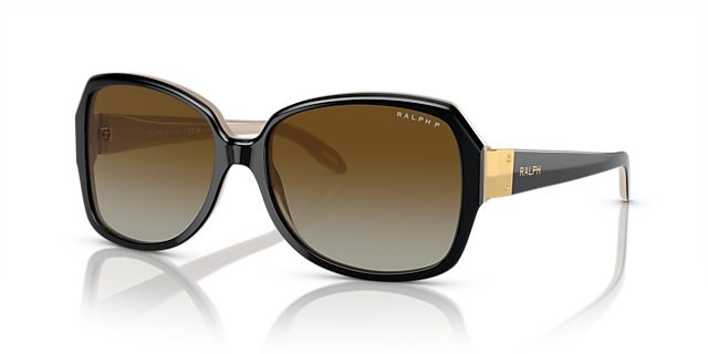 RA5138 Shiny Black On Nude AcetaatSunglass Frames van B24, Hoekweergave