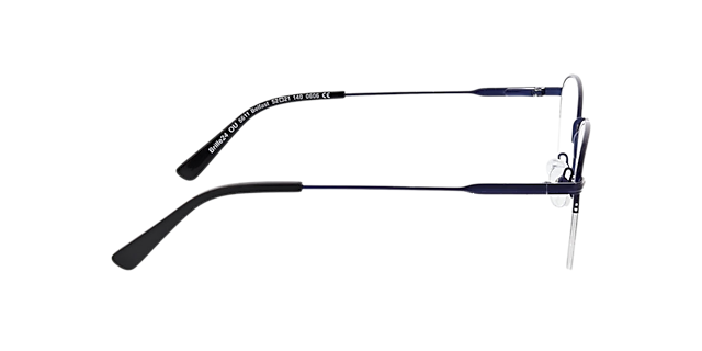 Belfast Matt Dark Blue MetaalEyeglass Frames van B24, Zijaanzicht