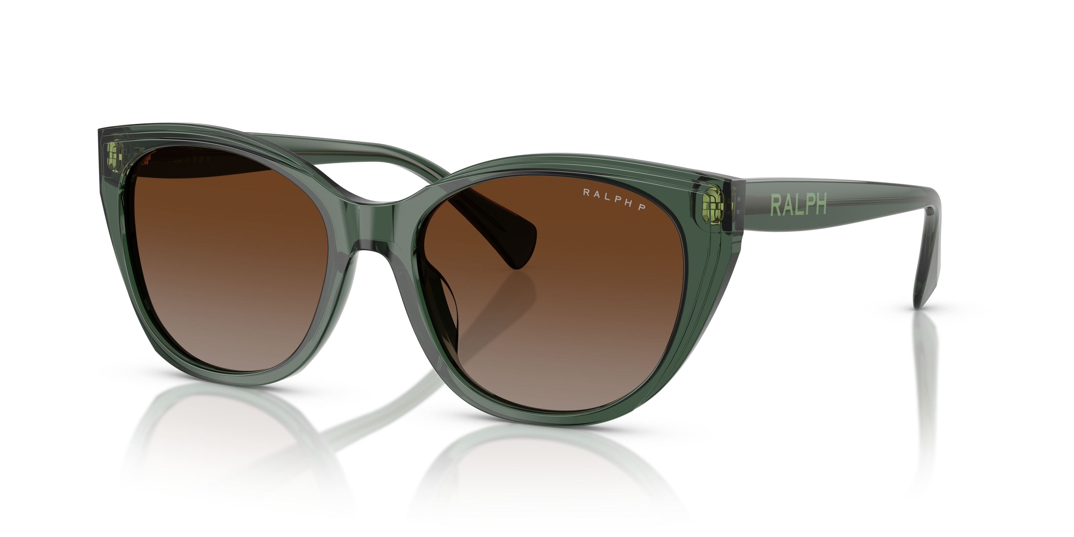 RA5324U Shiny Transparent Green AcetaatSunglass Frames van B24, Hoekweergave