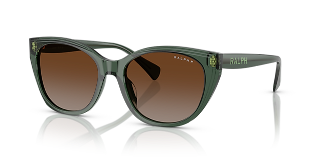 RA5324U Shiny Transparent Green AcetaatSunglass Frames van B24, Hoekweergave