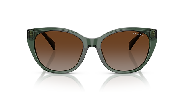 RA5324U Shiny Transparent Green AcetaatSunglass Frames van B24, Vooraanzicht