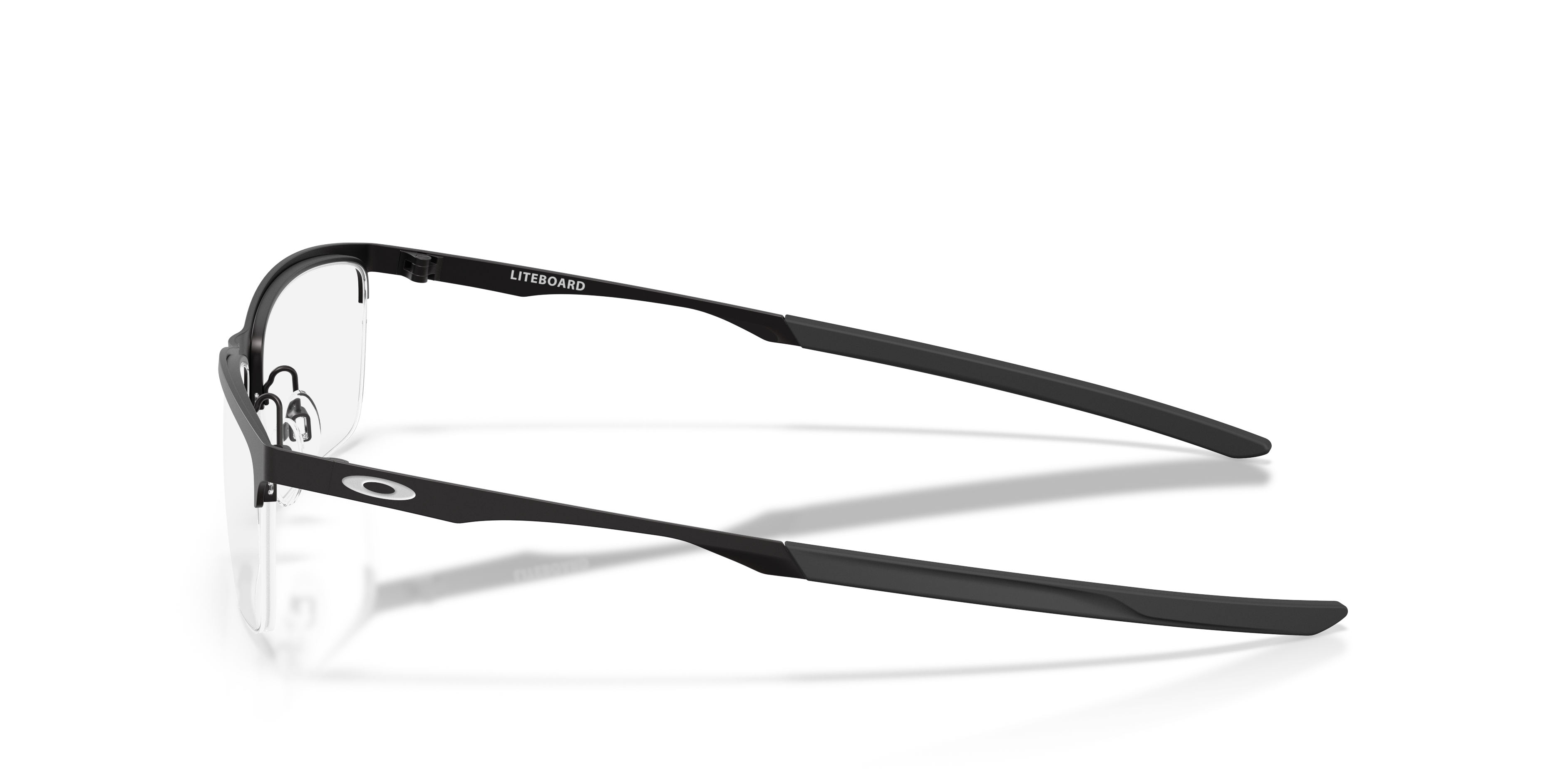 Liteboard Schwarz satiniert MetallEyeglass Frames von B24, Seitenansicht