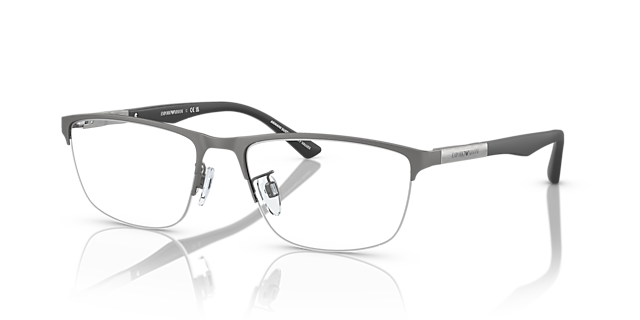 EA1142 Matt Gunmetal MetallEyeglass Frames von B24, Dreiviertelansicht