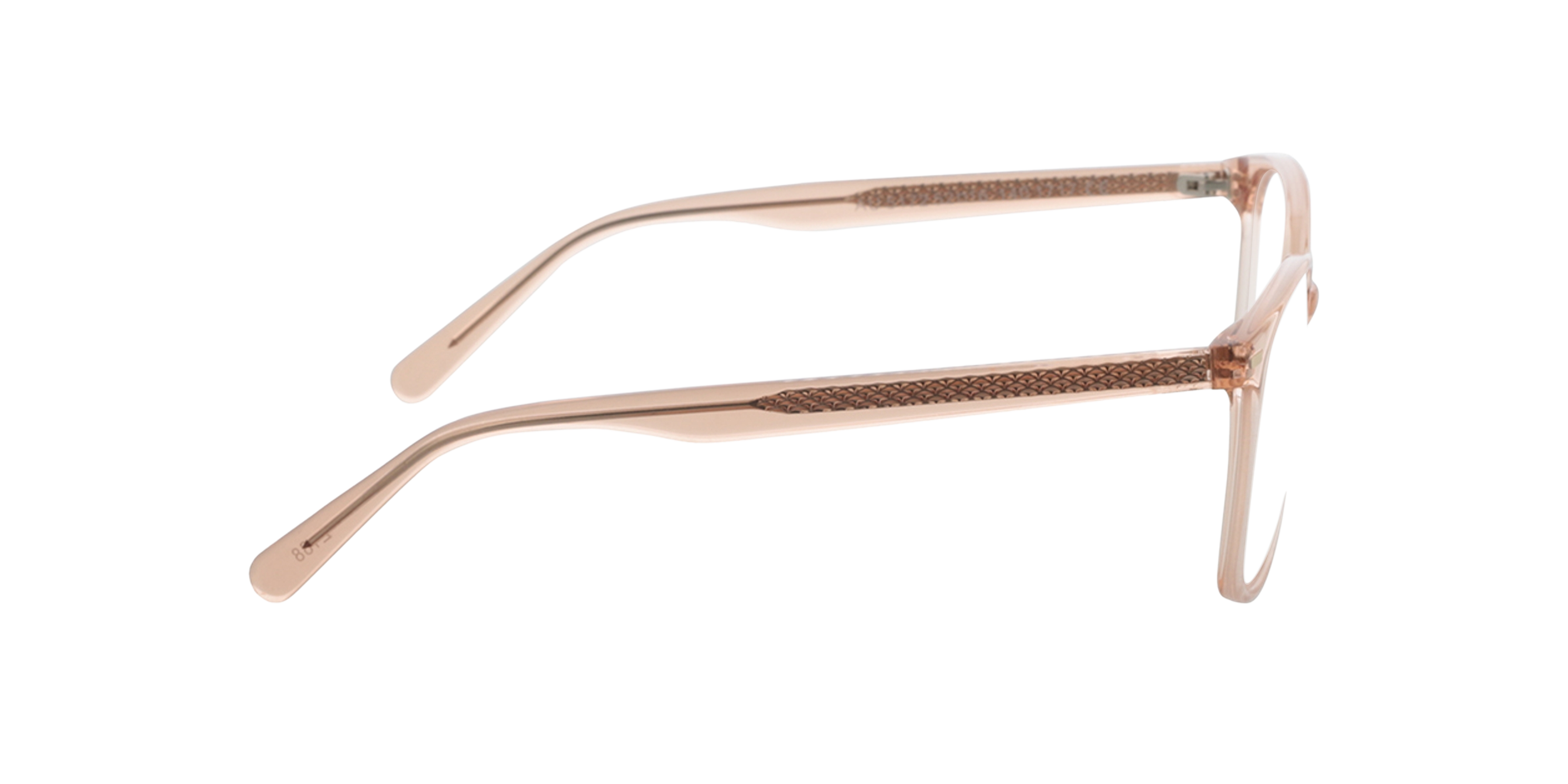 Taylor Kristal licht oranje AcetaatEyeglass Frames van B24, Zijaanzicht