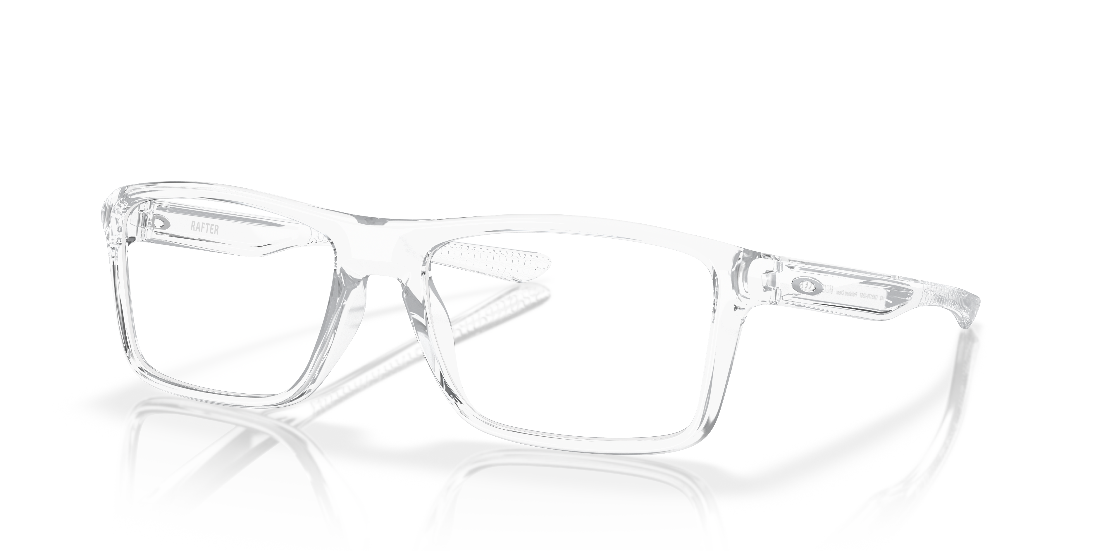 Rafter Transparent glänzend KunststoffEyeglass Frames von B24, Dreiviertelansicht