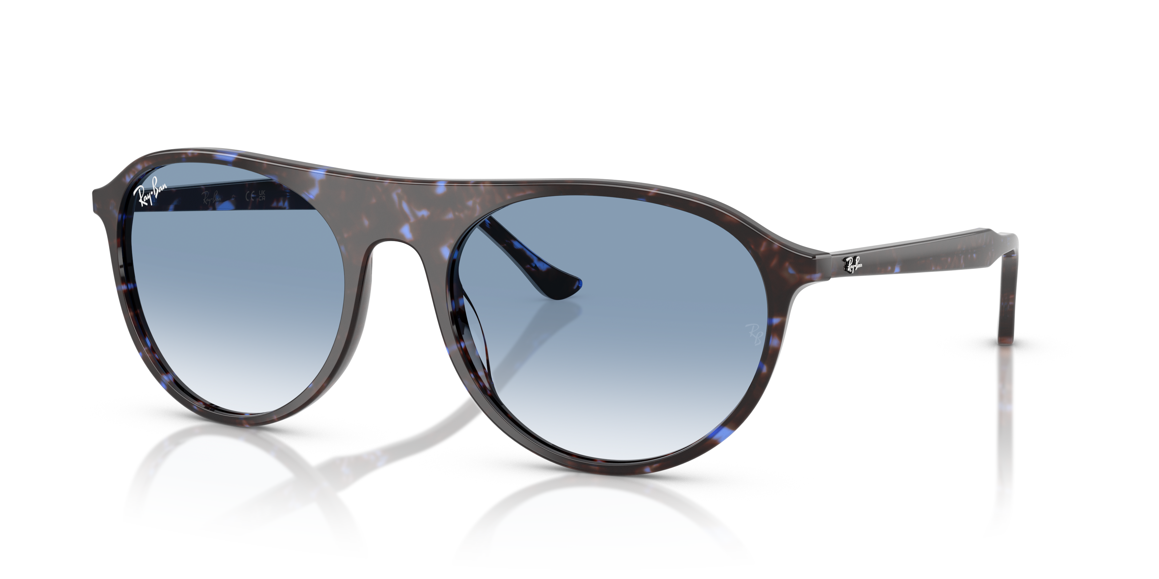 RB2215 Havana Blue Turtle AcetaatSunglass Frames van B24, Hoekweergave