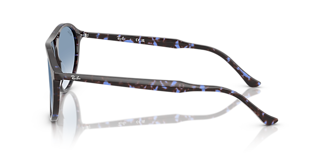 RB2215 Havana Blue Turtle AcetaatSunglass Frames van B24, Zijaanzicht