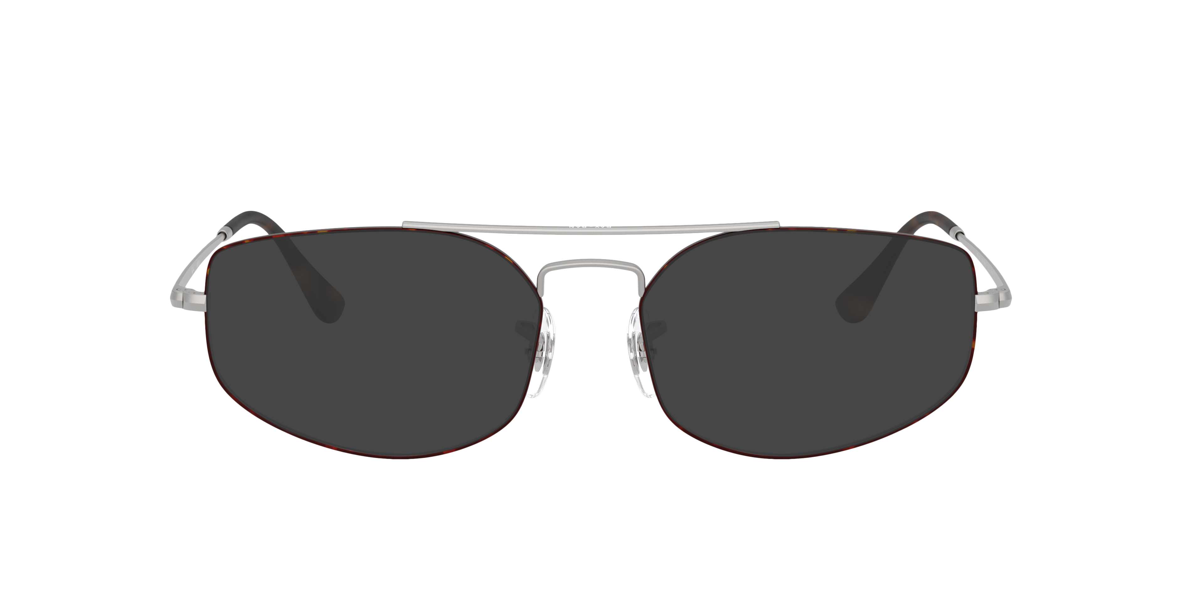 RB6545 Matte Havana On Matte Silver MetallEyeglass Frames von B24, mit getönten Gläsern