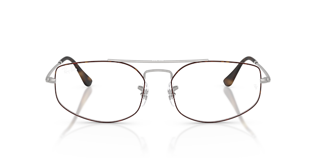 Explorer V Optics Matte Havana On Matte Silver MetallEyeglass Frames von B24, Vorderansicht