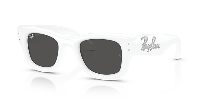 RB4940B White & Strass KunststoffSunglass Frames von B24, Dreiviertelansicht