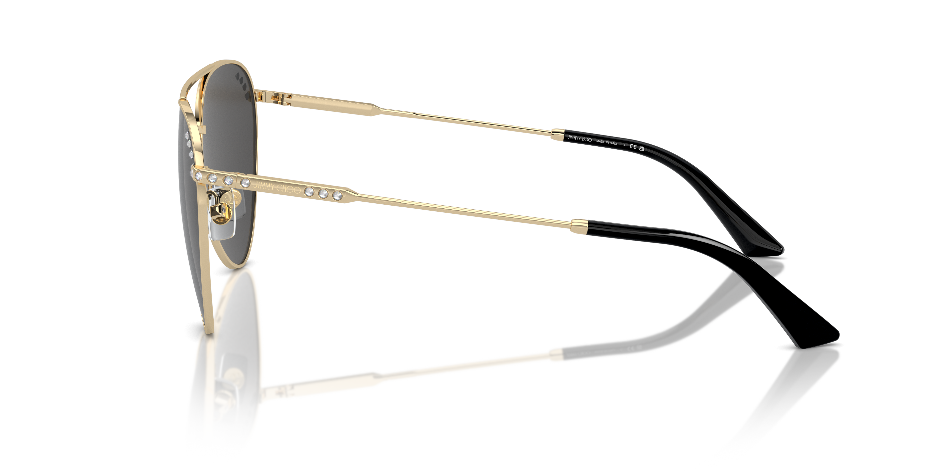 JC4002B Lichtgoud MetaalSunglass Frames van B24, Zijaanzicht