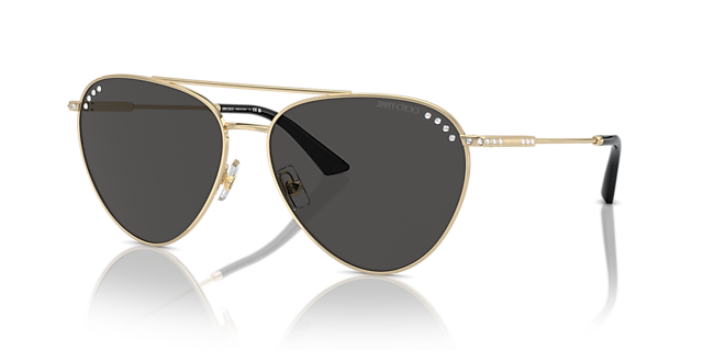JC4002B Hellgold MetallSunglass Frames von B24, Dreiviertelansicht