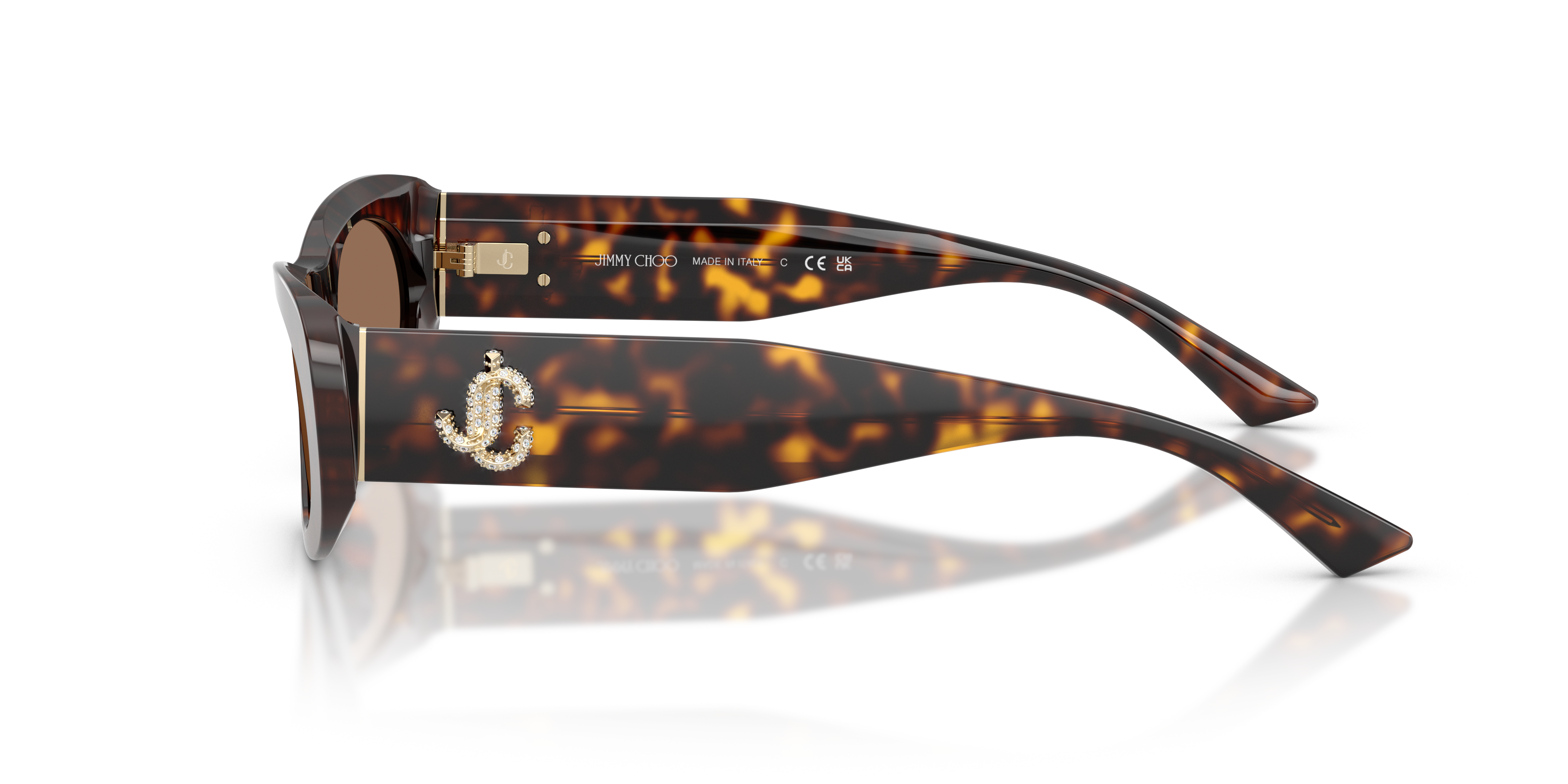 JC5038BU Havana AcetaatSunglass Frames van B24, Zijaanzicht