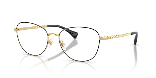 RA6063 Glanzend zwart MetaalEyeglass Frames van B24, Hoekweergave