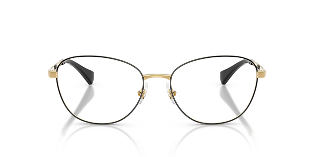 RA6063 Glanzend zwart MetaalEyeglass Frames van B24, Vooraanzicht