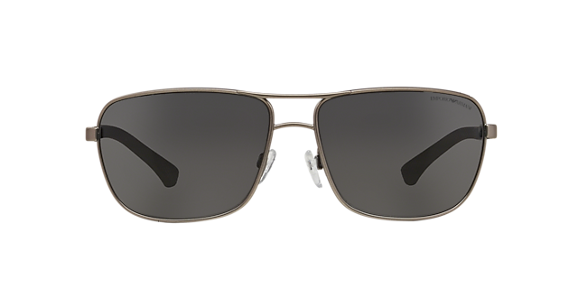 EA2033 Rubber staalgrijs MetaalSunglass Frames van B24, Vooraanzicht