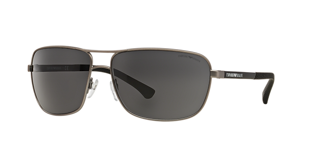 EA2033 Rubber staalgrijs MetaalSunglass Frames van B24, Hoekweergave