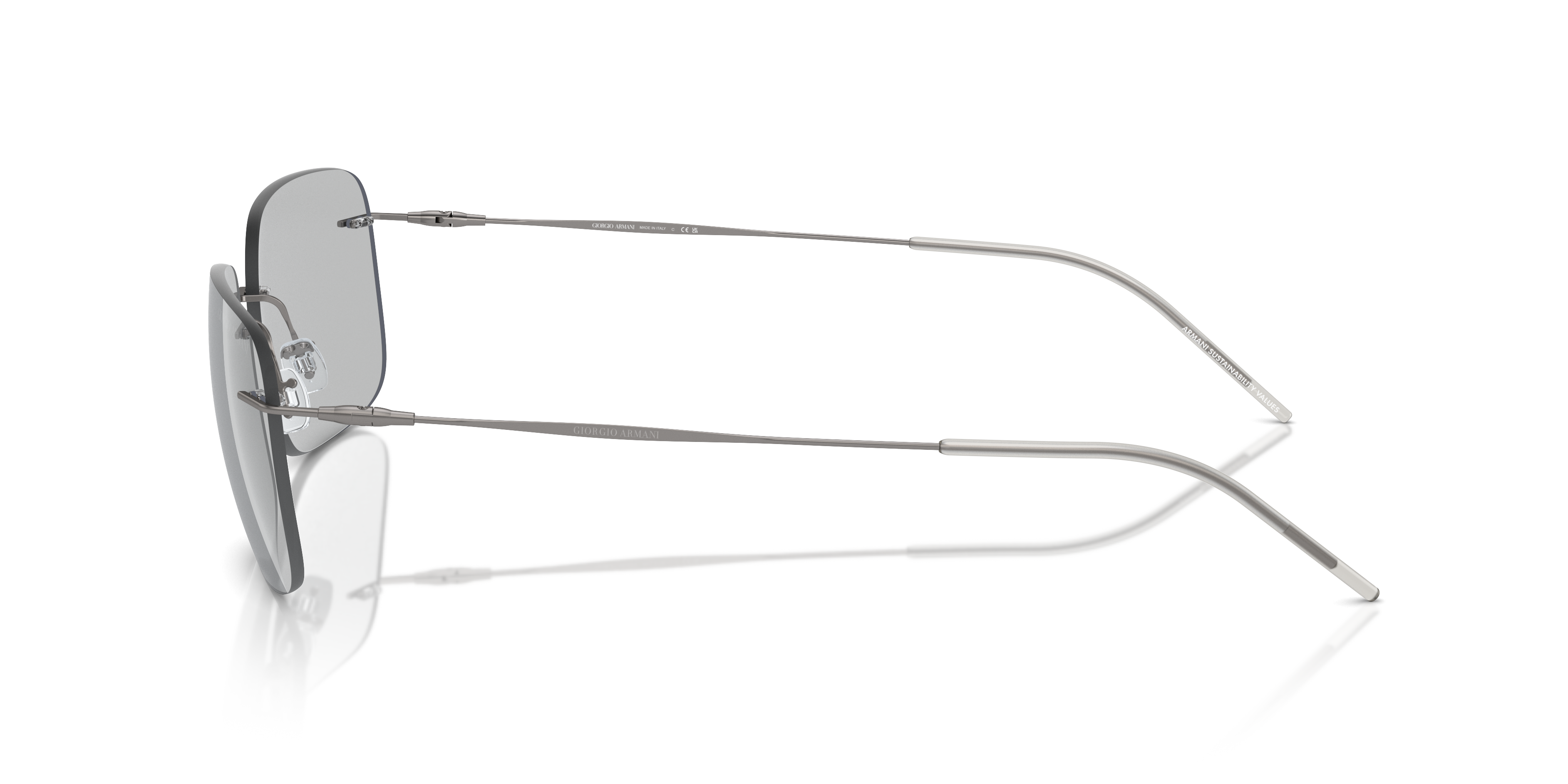 AR1512M Mat Staalgrijs MetaalSunglass Frames van B24, Zijaanzicht