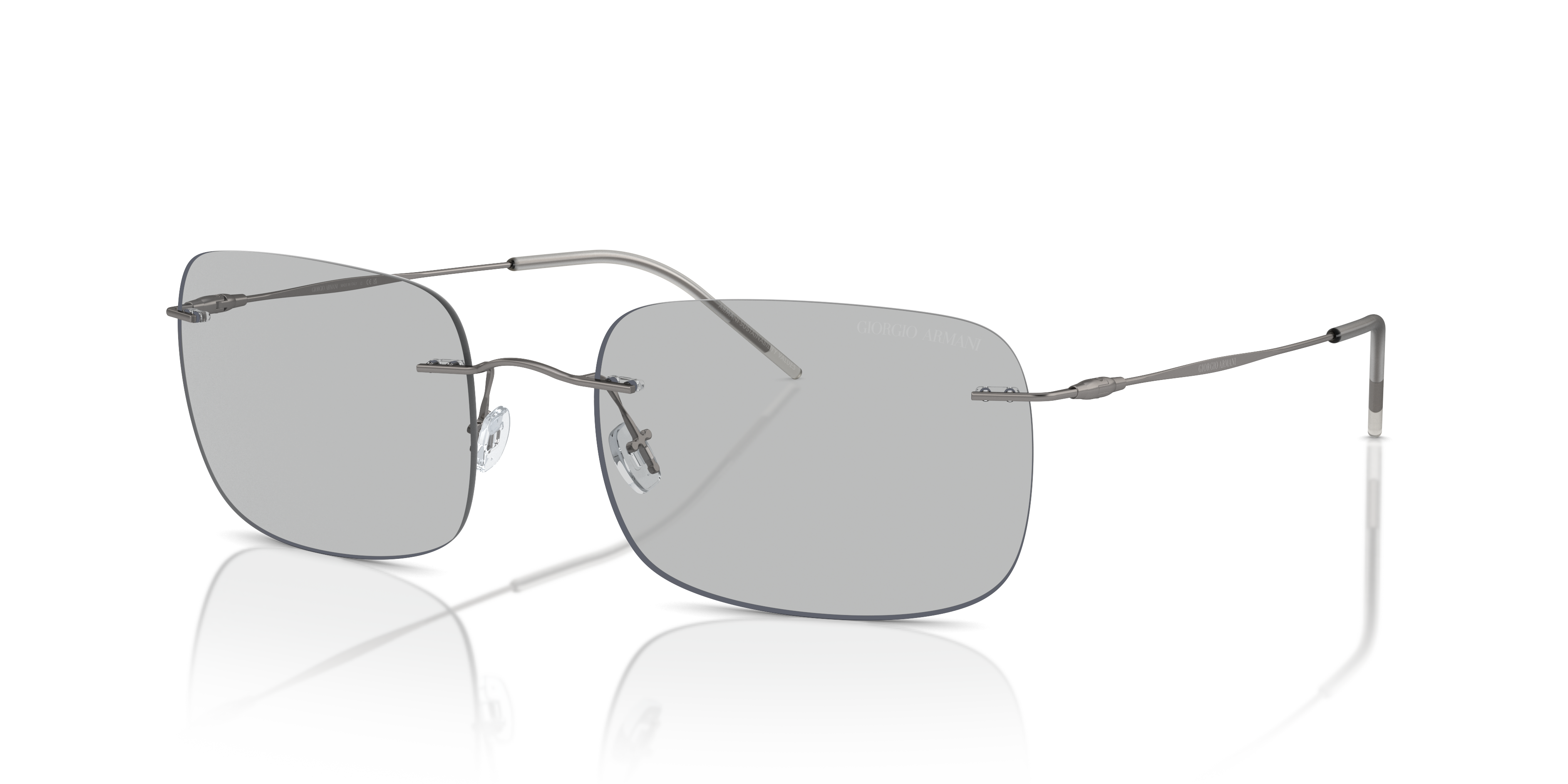 AR1512M Mat Staalgrijs MetaalSunglass Frames van B24, Hoekweergave