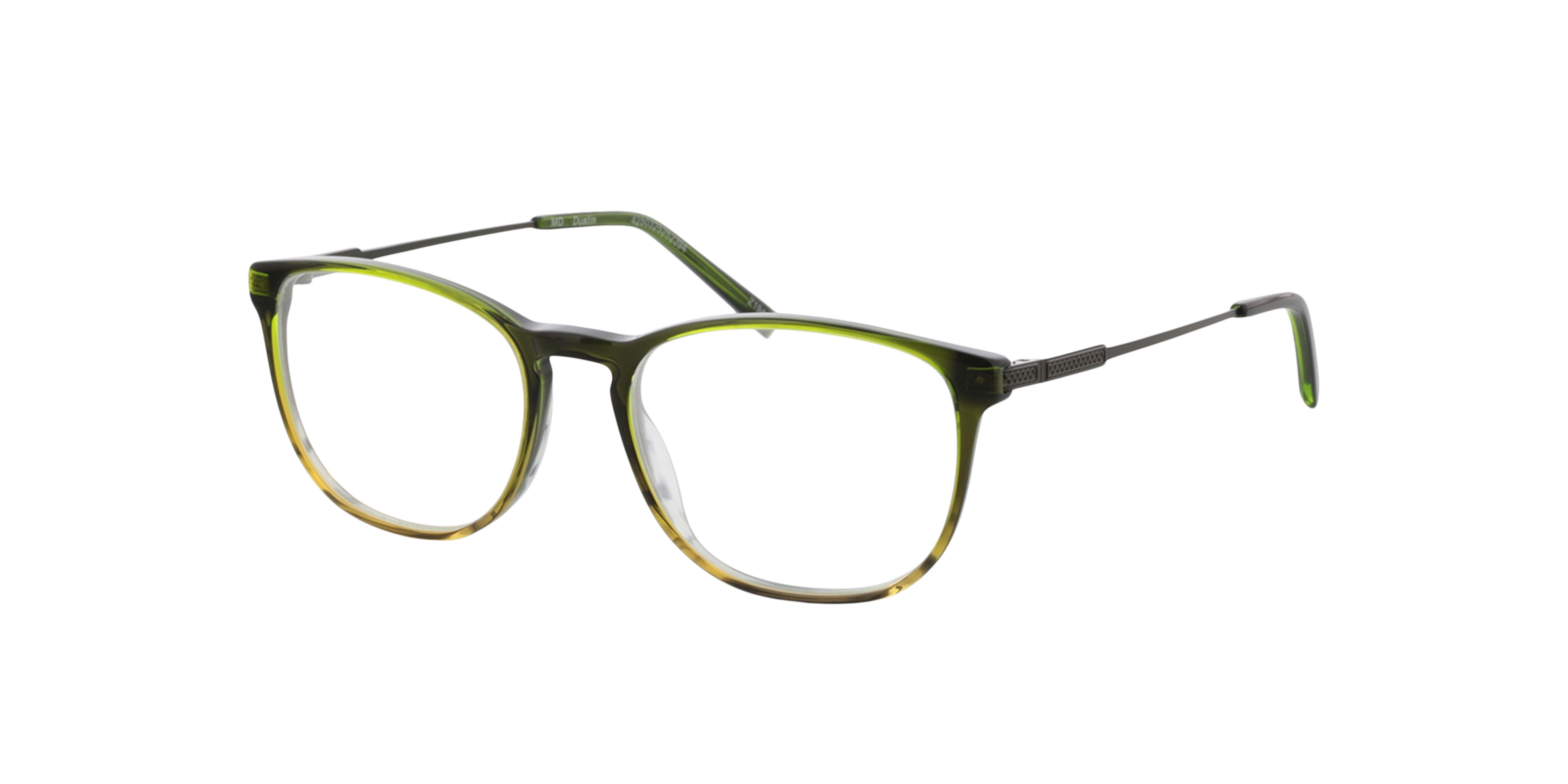 Dustin Gradiënt kaki  &  kaki AcetaatEyeglass Frames van B24, Hoekweergave