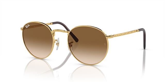 New Round Arista goud MetaalSunglass Frames van B24, Hoekweergave