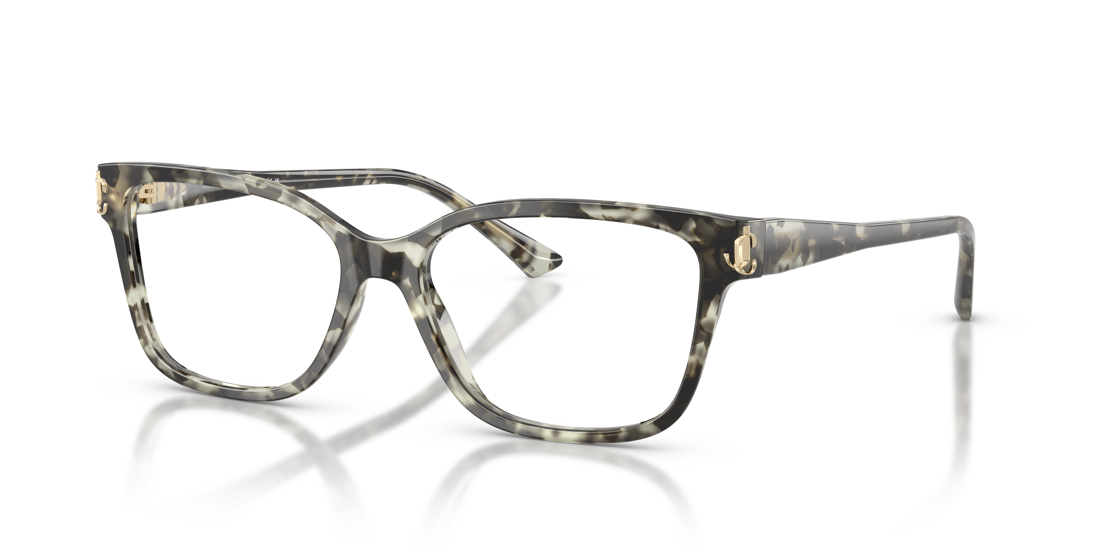 JC3012 Milky Havana AcetaatEyeglass Frames van B24, Hoekweergave