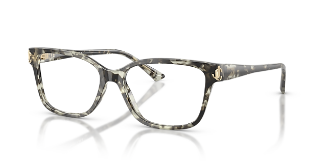 JC3012 Milky Havana AcetatEyeglass Frames von B24, Dreiviertelansicht