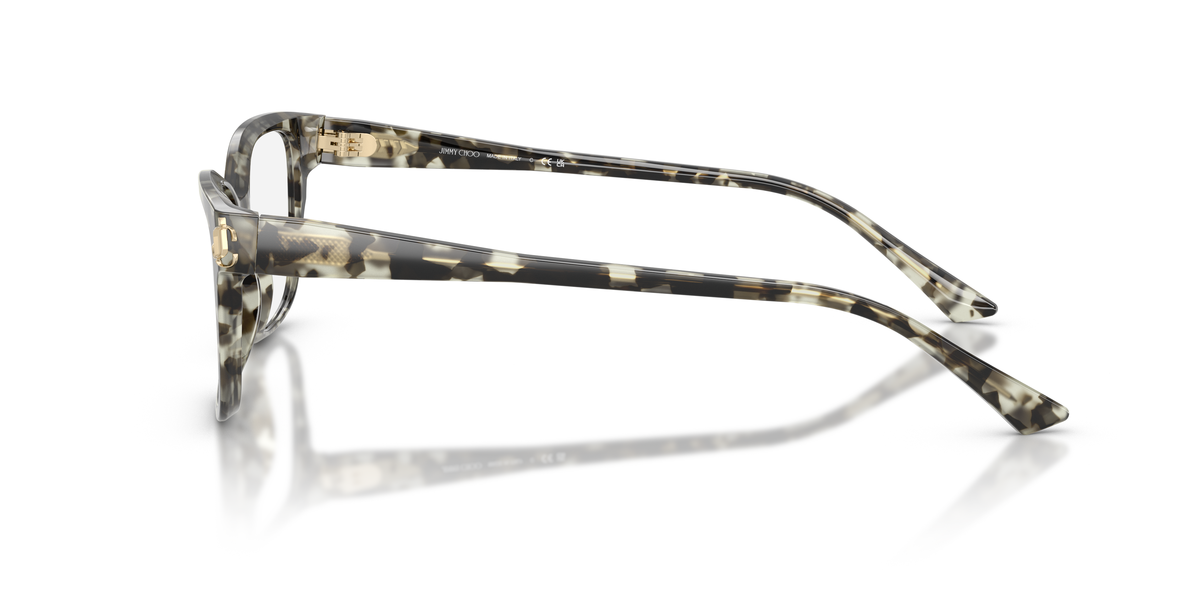 JC3012 Milky Havana AcetaatEyeglass Frames van B24, Zijaanzicht