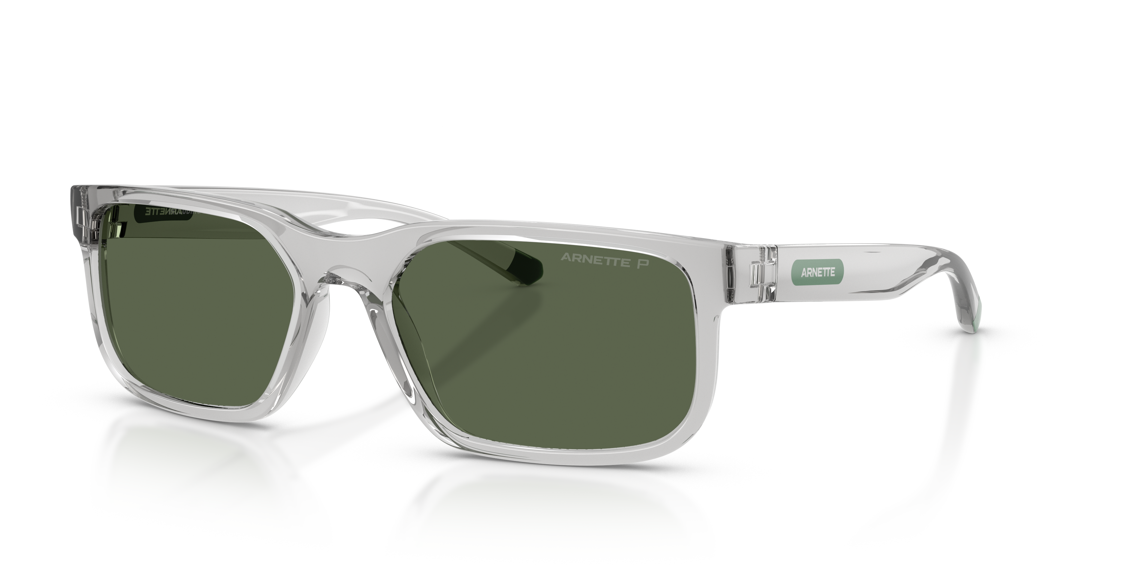AN4372 Transparent Light Grey KunststoffSunglass Frames von B24, Dreiviertelansicht
