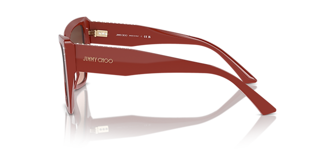 JC5001B Rood AcetaatSunglass Frames van B24, Zijaanzicht