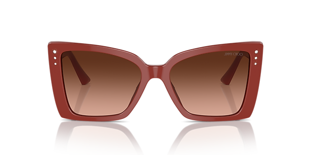 JC5001B Rood AcetaatSunglass Frames van B24, Vooraanzicht