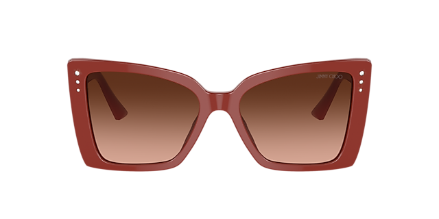 JC5001B Rood AcetaatSunglass Frames van B24, met getinte lenzen