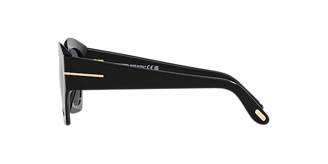 Guilliana Glänzendes Schwarz AcetatSunglass Frames von B24, Seitenansicht